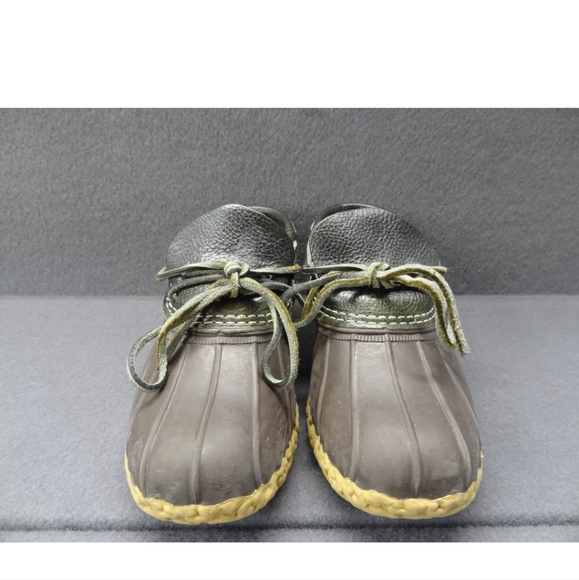 LL Bean Women 6 M Rubber Moc Rain Boot Duck Muck Brown Lo-Top 175067 Made in USA - Picture 3 of 9